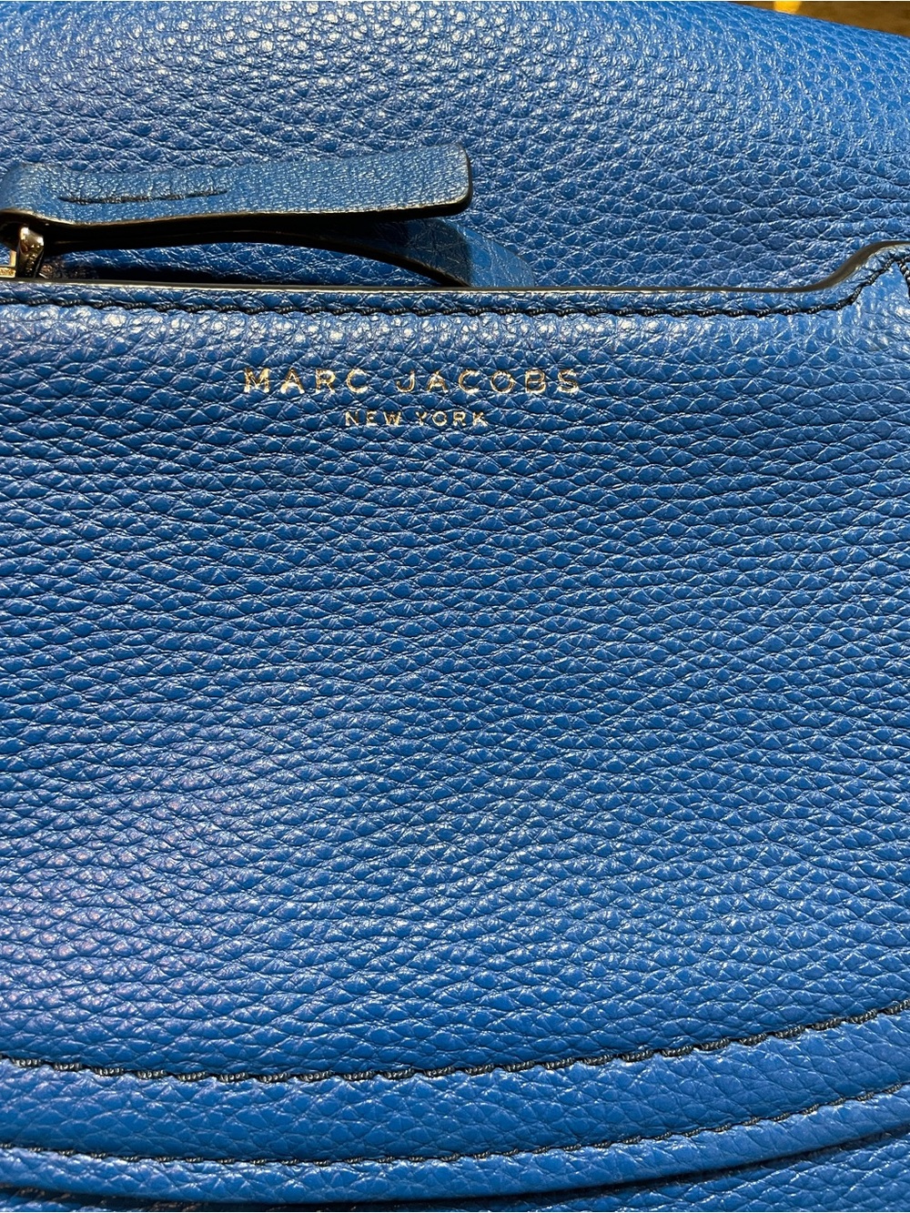 Marc Jacobs Empire City Mini Messenger Leather Crossbody Bag Cobalt Blue EUC - Picture 4 of 15